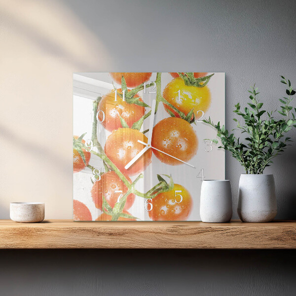 Square wall clock Tomatoes