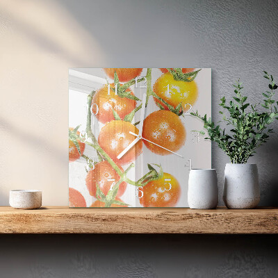 Square wall clock Tomatoes