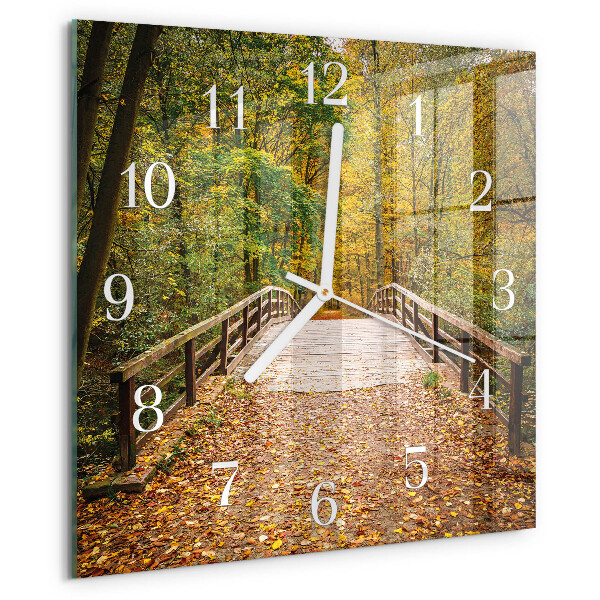 Square wall clock Forest Bridge
