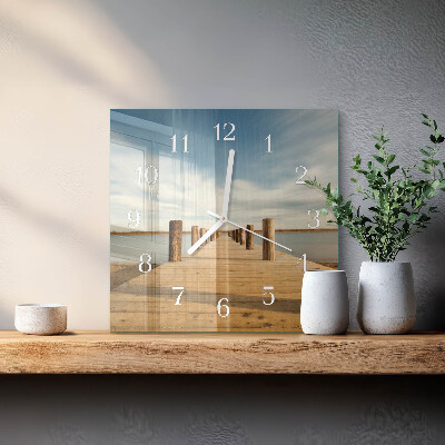Square wall clock Bridge