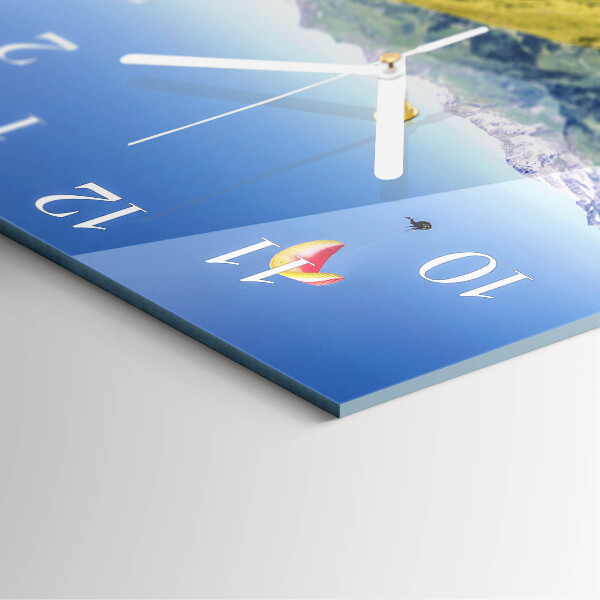 Square wall clock Mountains