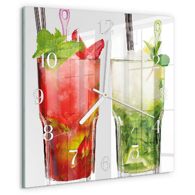 Square wall clock Cocktails