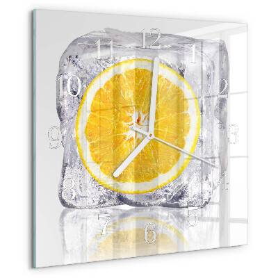 Square wall clock Orange Ice Cream