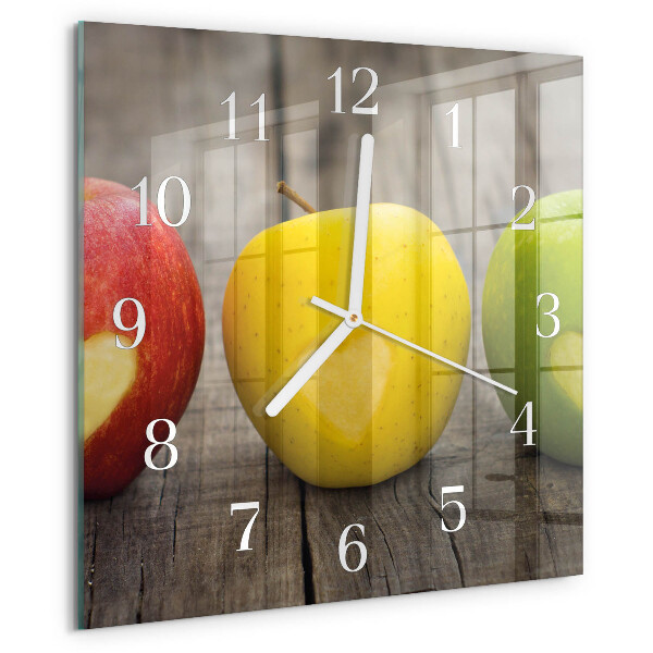 Square wall clock Apples