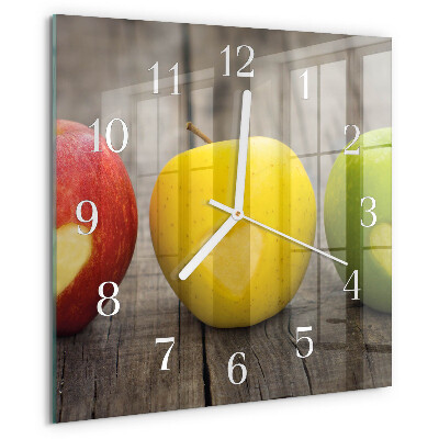Square wall clock Apples