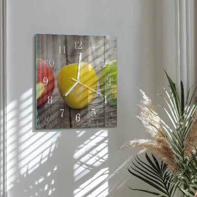 Square wall clock Apples