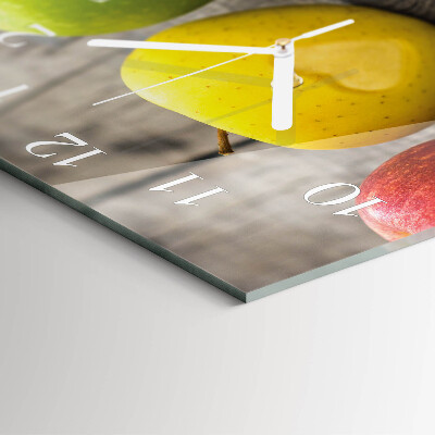 Square wall clock Apples