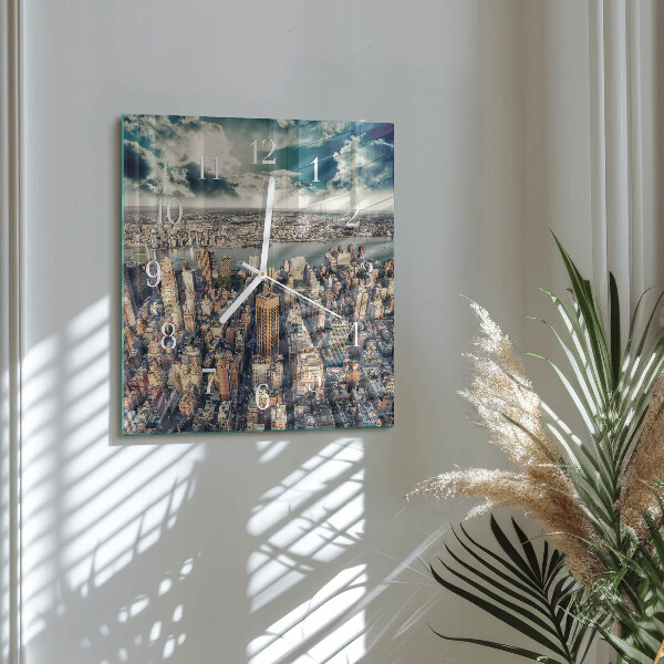 Square wall clock New York