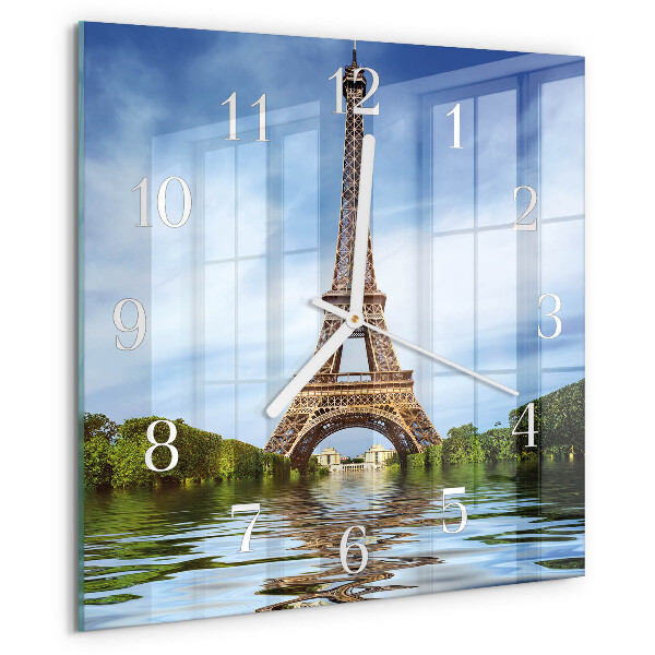 Square wall clock Eiffel Tower