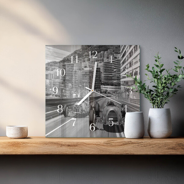 Square wall clock Race Car