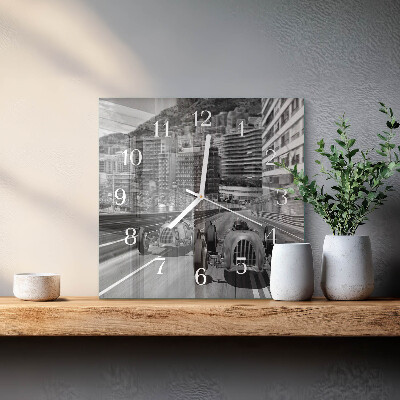 Square wall clock Race Car