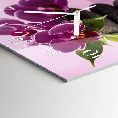 Square wall clock Orchid