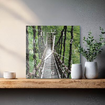 Square wall clock Suspension Bridge