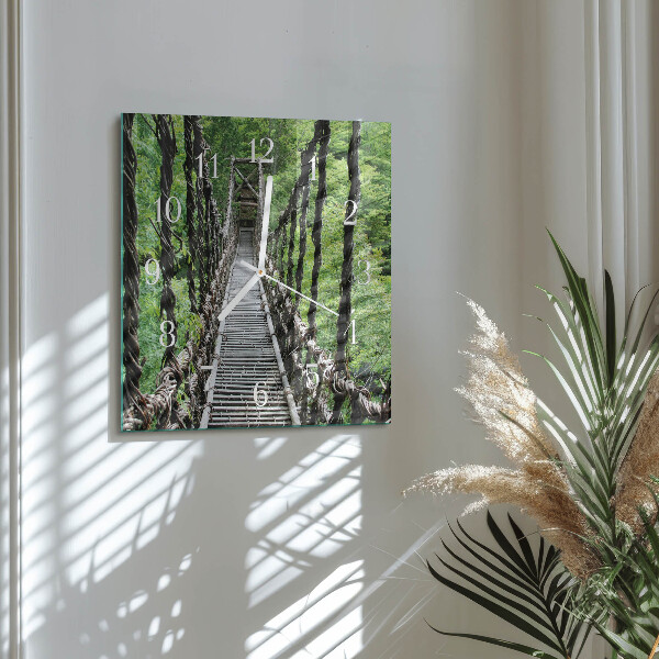 Square wall clock Suspension Bridge