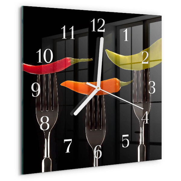 Square wall clock Fork