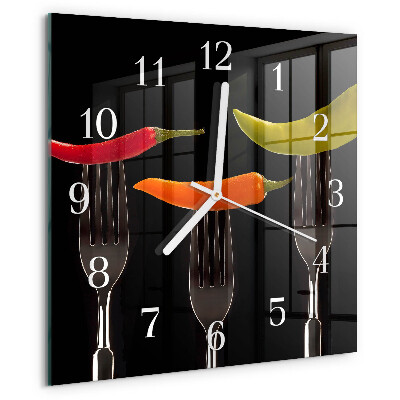 Square wall clock Fork