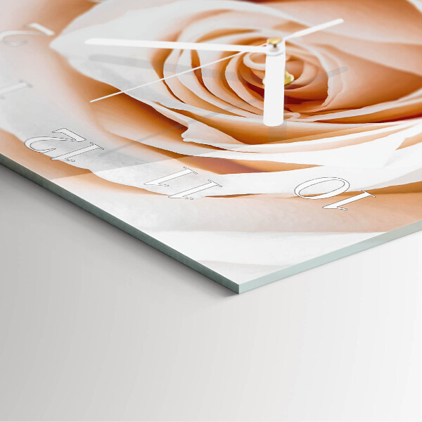 Square wall clock Rose