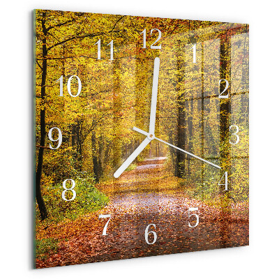 Square wall clock Forest Path