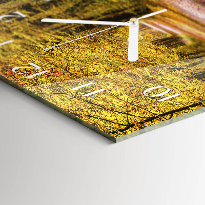 Square wall clock Forest Path