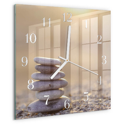 Square wall clock Stones