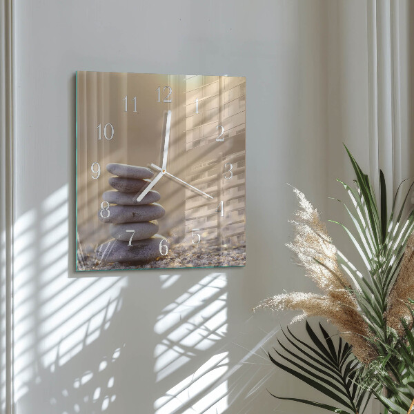 Square wall clock Stones