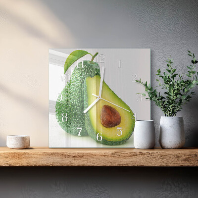 Square wall clock Avocado