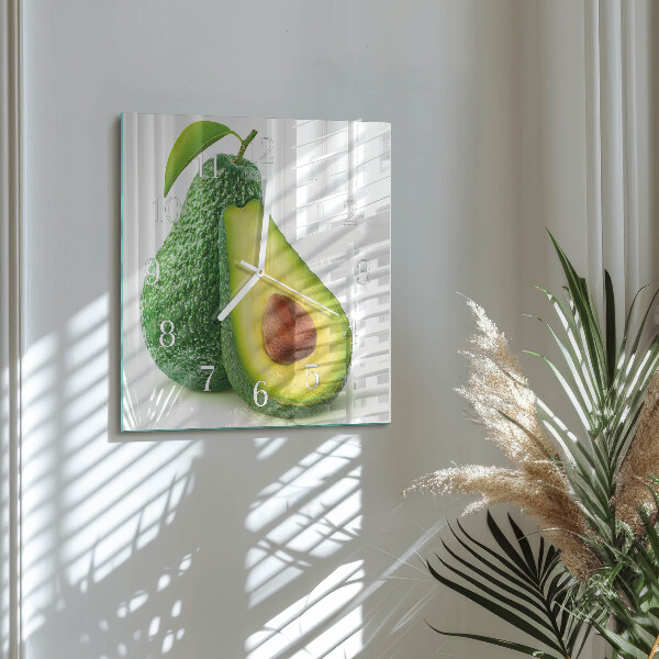 Square wall clock Avocado