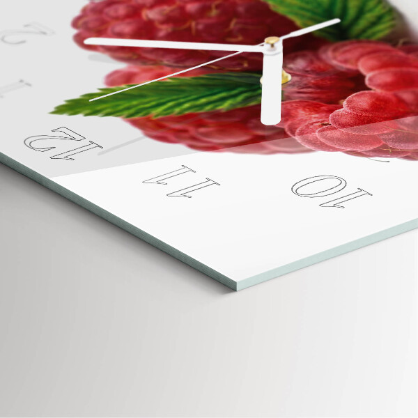 Square wall clock Raspberries
