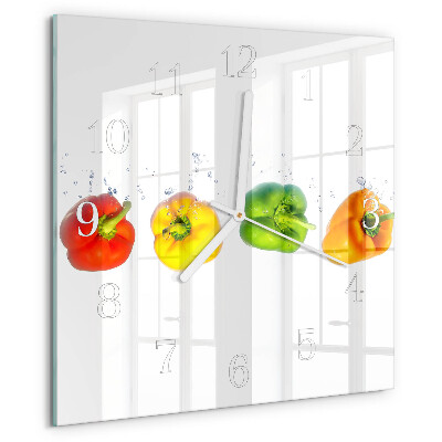 Square wall clock Pepper