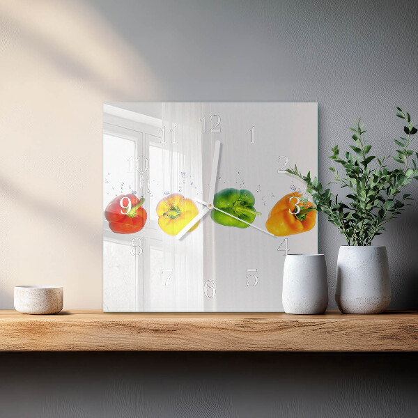Square wall clock Pepper