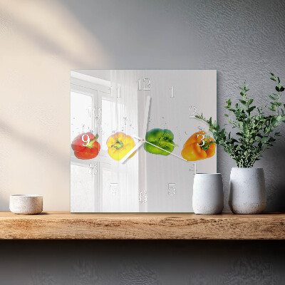 Square wall clock Pepper
