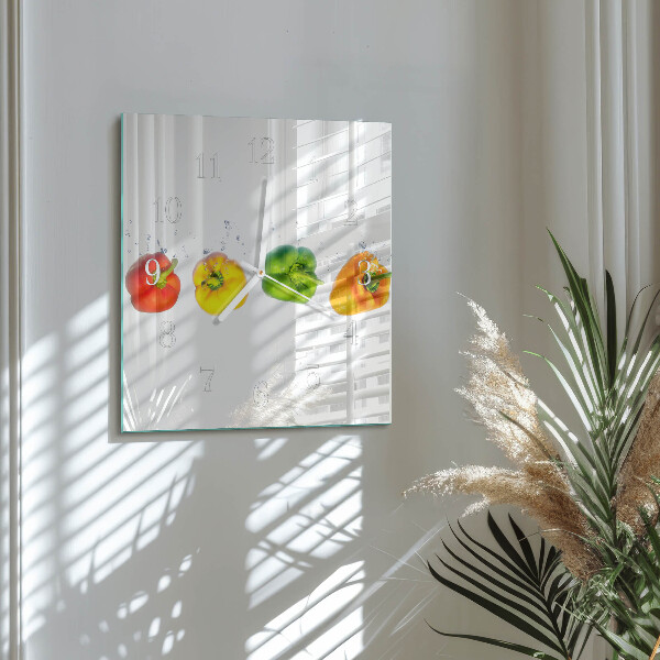 Square wall clock Pepper