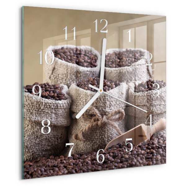 Square wall clock Coffee Beans