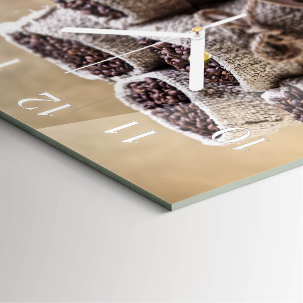 Square wall clock Coffee Beans