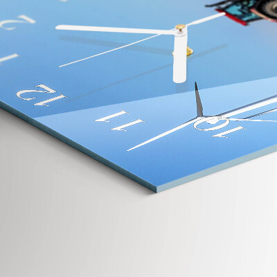Square wall clock Tractor Field