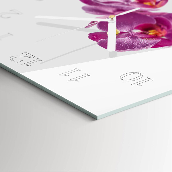 Square wall clock Orchid