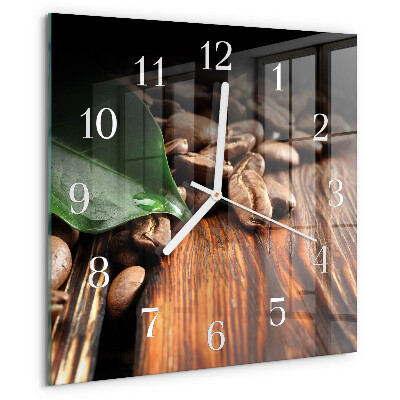 Square wall clock Coffee Beans