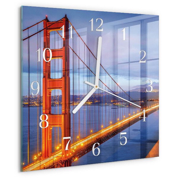 Square wall clock Golden Gate