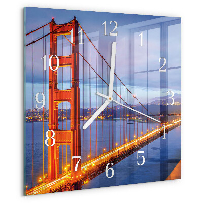 Square wall clock Golden Gate