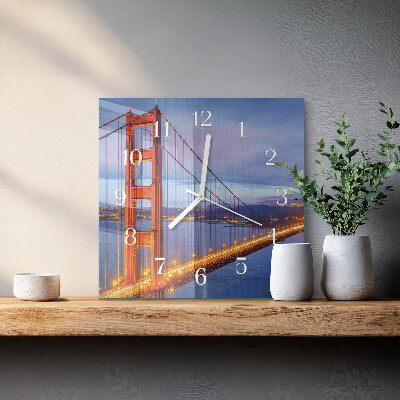 Square wall clock Golden Gate