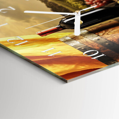 Square wall clock Wine Barrel