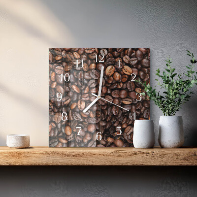 Square wall clock Coffee Beans