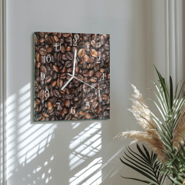 Square wall clock Coffee Beans
