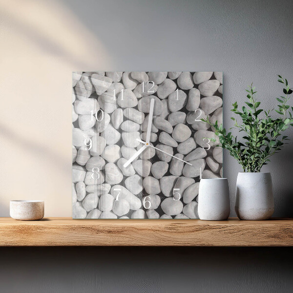 Square wall clock Stones