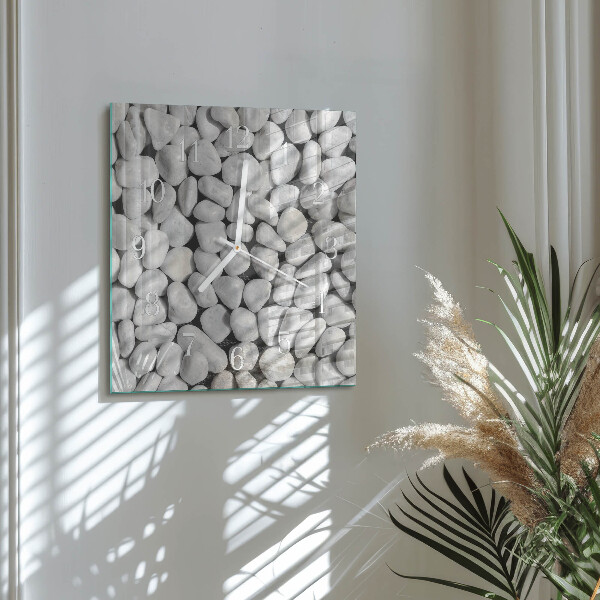 Square wall clock Stones