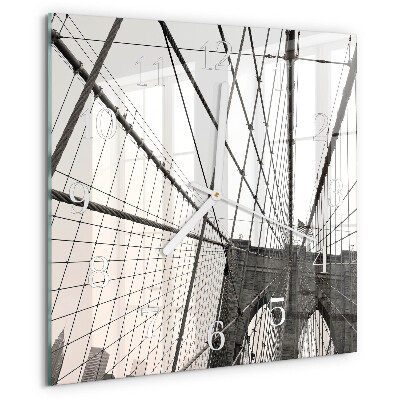 Square wall clock Brooklyn Bridge