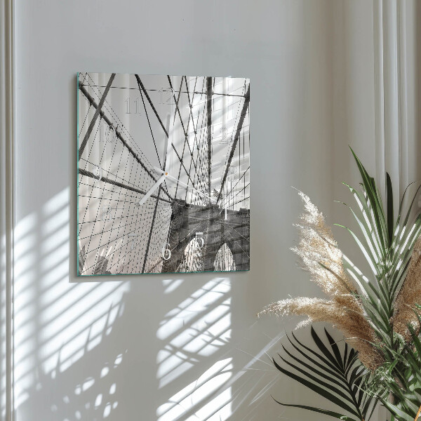 Square wall clock Brooklyn Bridge