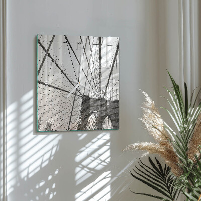 Square wall clock Brooklyn Bridge