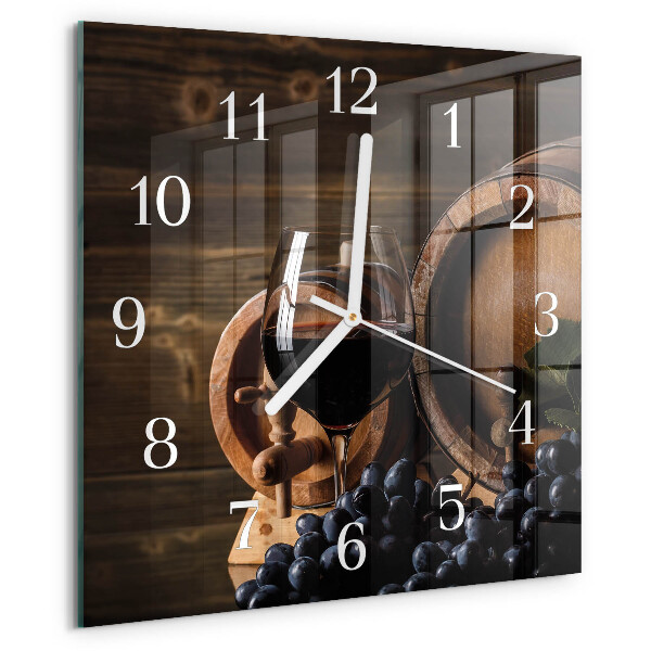 Square wall clock Wine Barrel