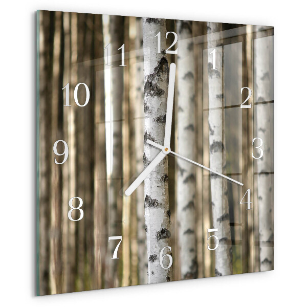 Square wall clock Birches